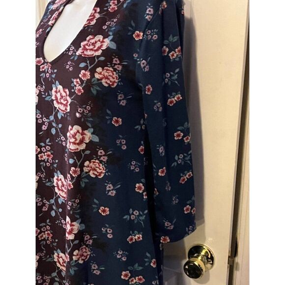 Women's Summer Mini Floral Print Dress Large Multi-Color Summer - Picture 2 of 6